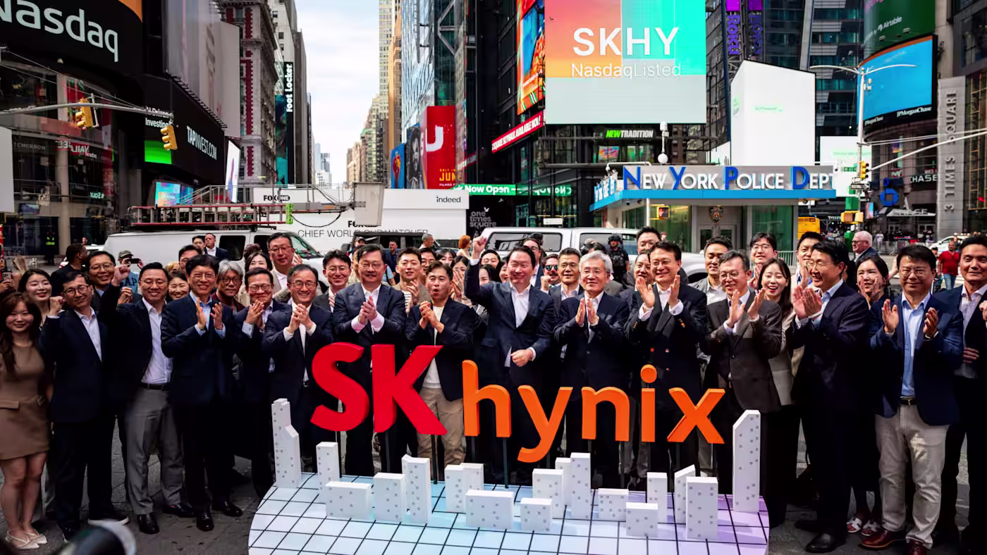 SK Hynix ราคาหุ้นเพิ่มขึ้น 14% ในการขายหุ้นต่างประเทศครั้งใหญ่ที่สุดในสหรัฐฯ