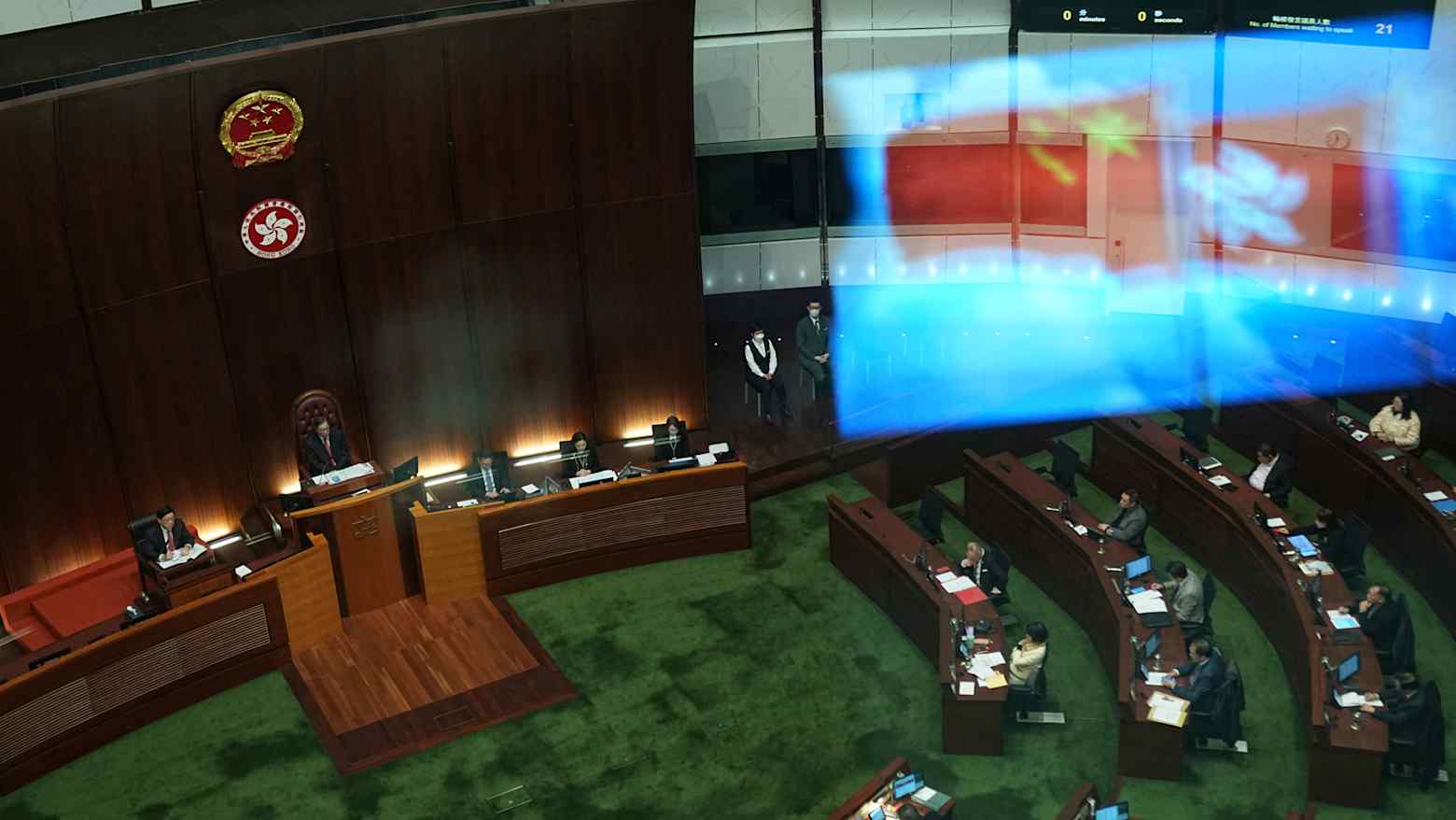 จอห์น ลี ผู้บริหารสูงสุดฮ่องกง ในการประชุมสภานิติบัญญัติเดือนมกราคม 2024