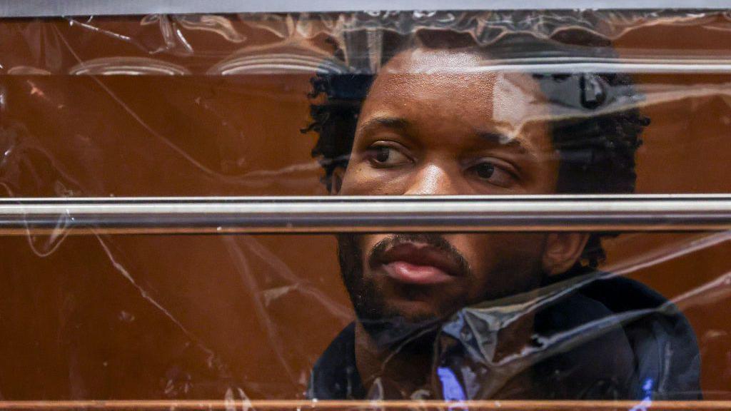 d4vd looks on during his arraignment for the murder of Celeste Rivas Hernandez at Clara Shortridge Foltz Criminal Justice Center on April 20, 2026 in Los Angeles, California.