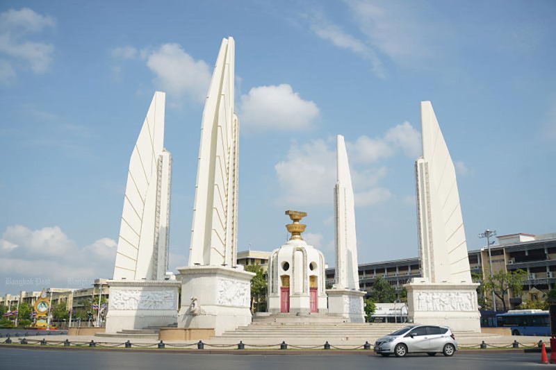 อนุสาวรีย์ประชาธิปไตย ถนนราชดำเนิน กรุงเทพฯ (ภาพ: นัทธวัฒน์ วิเชียรบุตร)