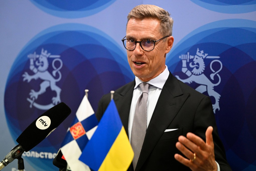 ประธานาธิบดีฟินแลนด์ Alexander Stubb กล่าวในการแถลงข่าวที่กรุงเคียฟ ประเทศยูเครน เมื่อวันจันทร์ ภาพ: dpa