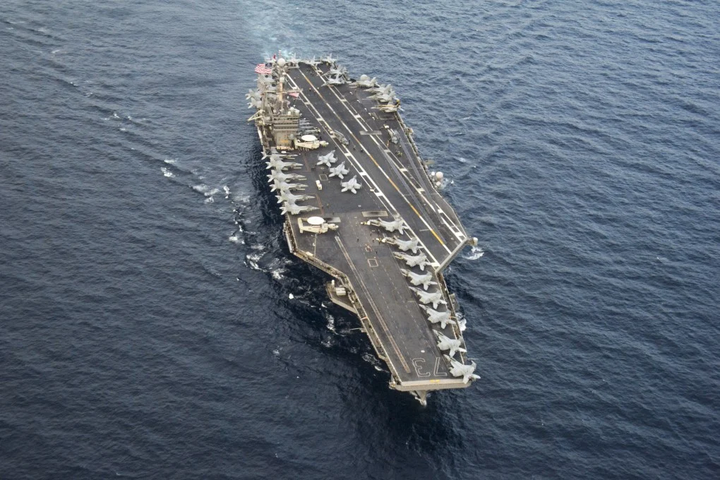 เรือบรรทุกเครื่องบิน USS George Washington ลาดตระเวนในน่านน้ำนอกคาบสมุทรเกาหลี ภาพ: กองทัพเรือสหรัฐฯ