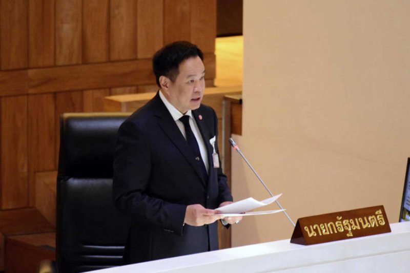 นายกรัฐมนตรี อนุทิน ชาญวีรกูล ระหว่างการอภิปรายงบประมาณในรัฐสภาเมื่อเดือนมิถุนายน (ภาพ: ทำเนียบรัฐบาล)