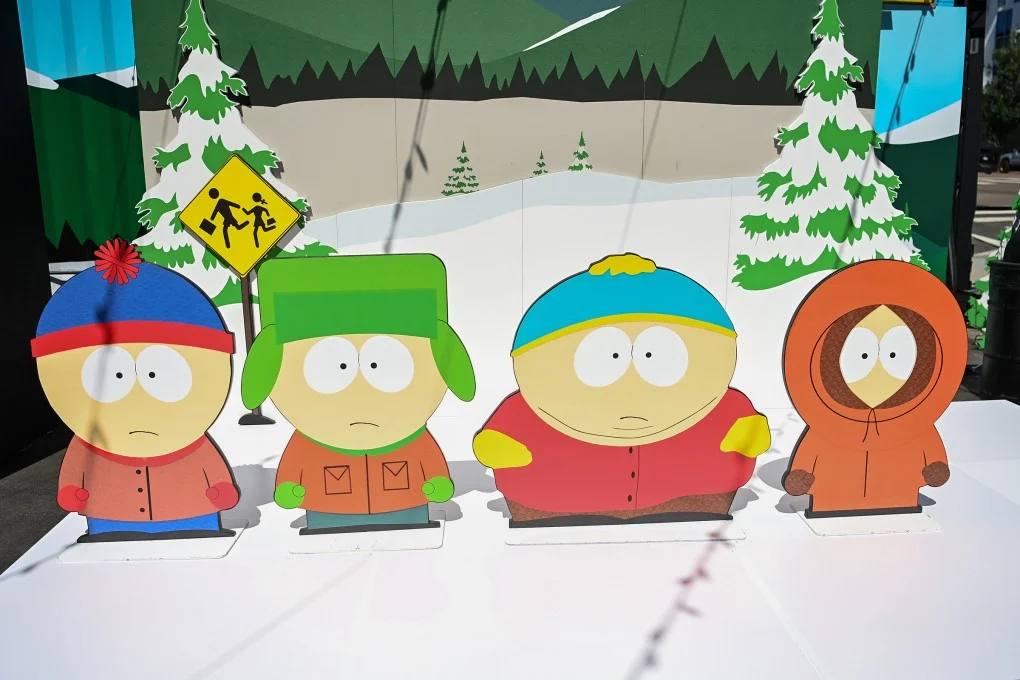 หุ่นจำลองตัวละคร South Park จัดแสดงที่งาน San Diego Comic-Con เมื่อเดือนกรกฎาคม 2025 ภาพ: TNS