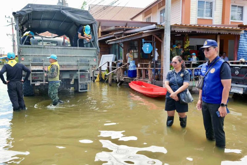 อำเภอเมืองฉะเชิงเทราจมน้ำเมื่อวันอังคาร กรมประชาสัมพันธ์