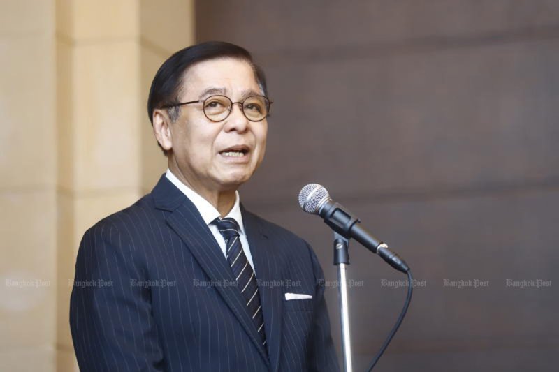 นายสีหศักดิ์ พวงเกตุแก้ว รัฐมนตรีว่าการกระทรวงการต่างประเทศของไทย ให้สัมภาษณ์สื่อที่กระทรวงการต่างประเทศเมื่อวันที่ 8 กันยายน (ภาพ: ณัฐวัฒน์ วิเชียรบุตร)